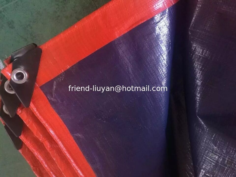 UV Resistant PE Tarpaulin Roll Orange Blue For Your Boat Covering